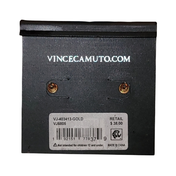 Vince Camuto Goldtone Cushion Cut Crystal & Pave Stone Stud Earrings - Picture 6 of 9